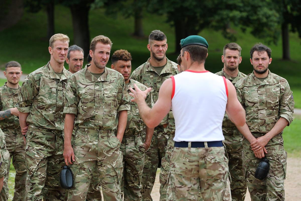 England Squad Trains With Royal Marines Royal Navy